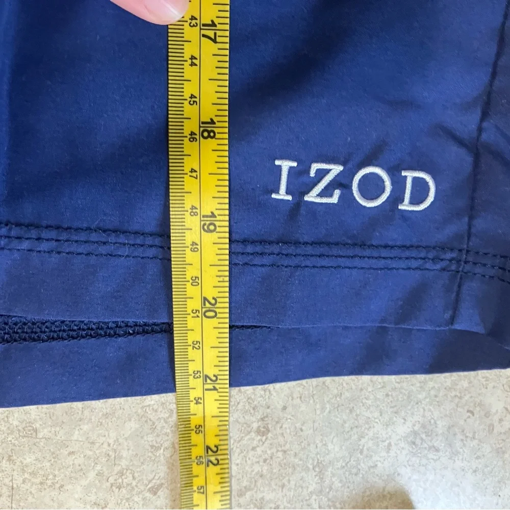 IZOD Men’s large swim trunks swimsuit bottoms blue orange beach vacation pool